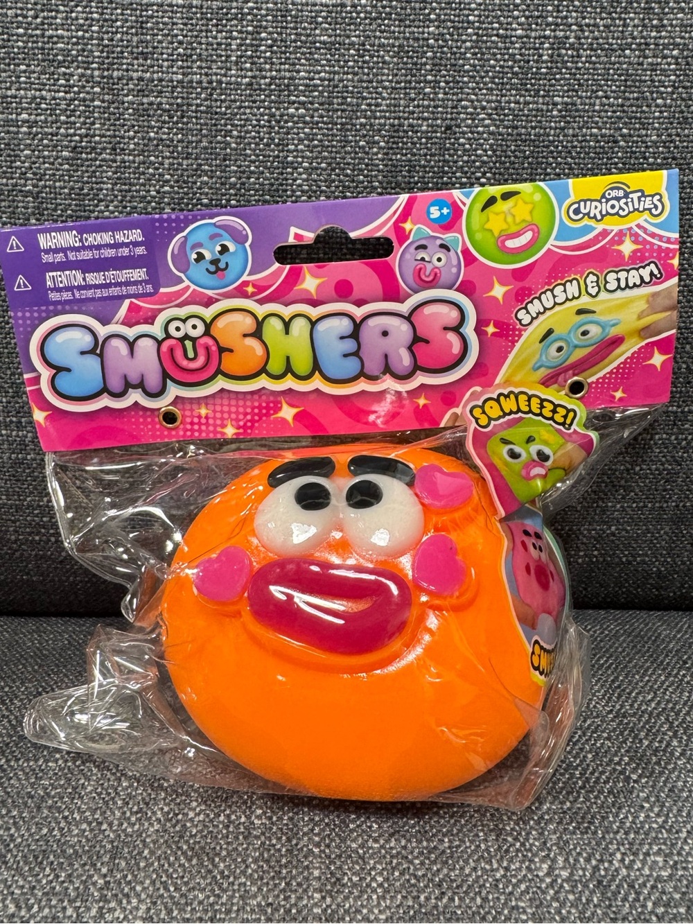 ORB Curiosities Smushers Squeeze - Orange Face